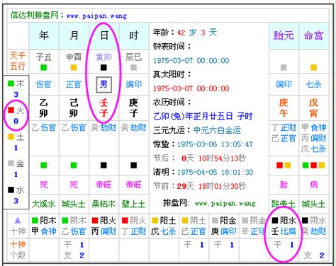 壬屬性|免費生辰八字五行屬性查詢、算命、分析命盤喜用神、喜忌